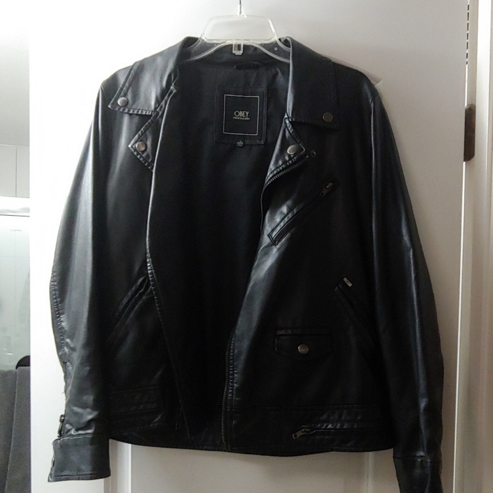 Obey faux leather jacket